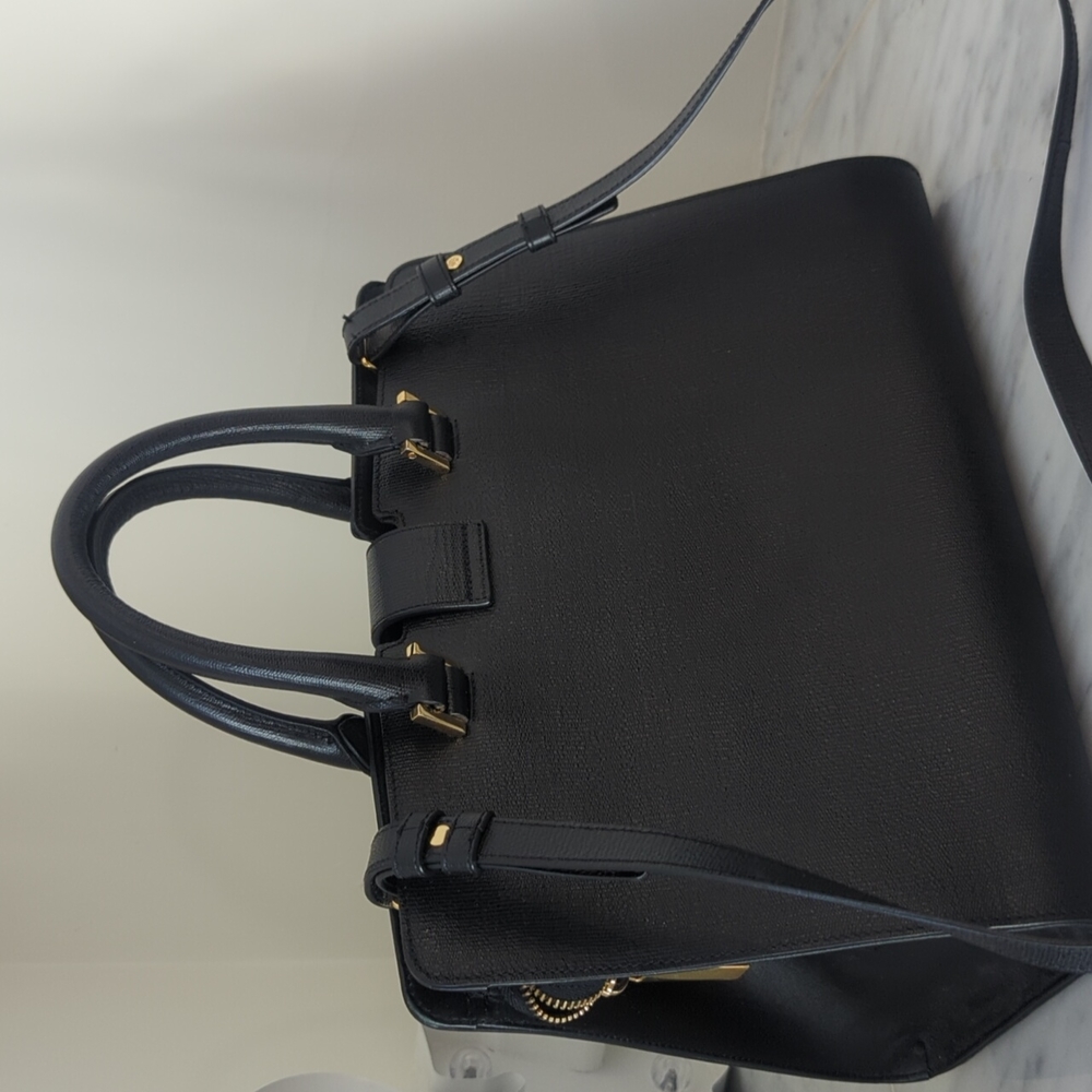 Authentic Saint Laurent ysl black shoulder and top handle bag - Picture 2 of 12
